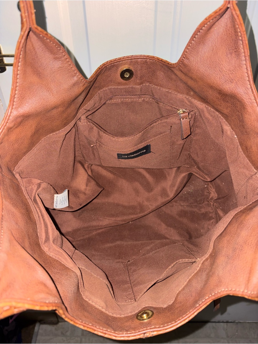 VINTAGE Liz Claiborne Brown Woven Hobo Bag 🤎 - Picture 3 of 4